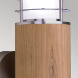 Poole 1 Light Wall Light Teak and Stainless Steel