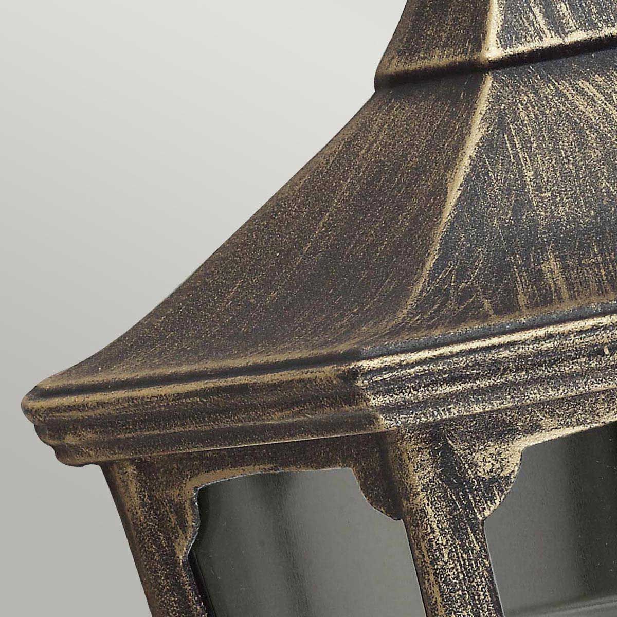Cricklade 1 Light Half Lantern Black/Gold