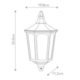 Cricklade 1 Light Half Lantern Black/Gold