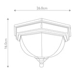 Fairford 1 Light Flush Lantern Old Bronze