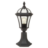 Ledbury 1 Light Pedestal Lantern Black