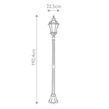 Ledbury 1 Light Lamp Post Black