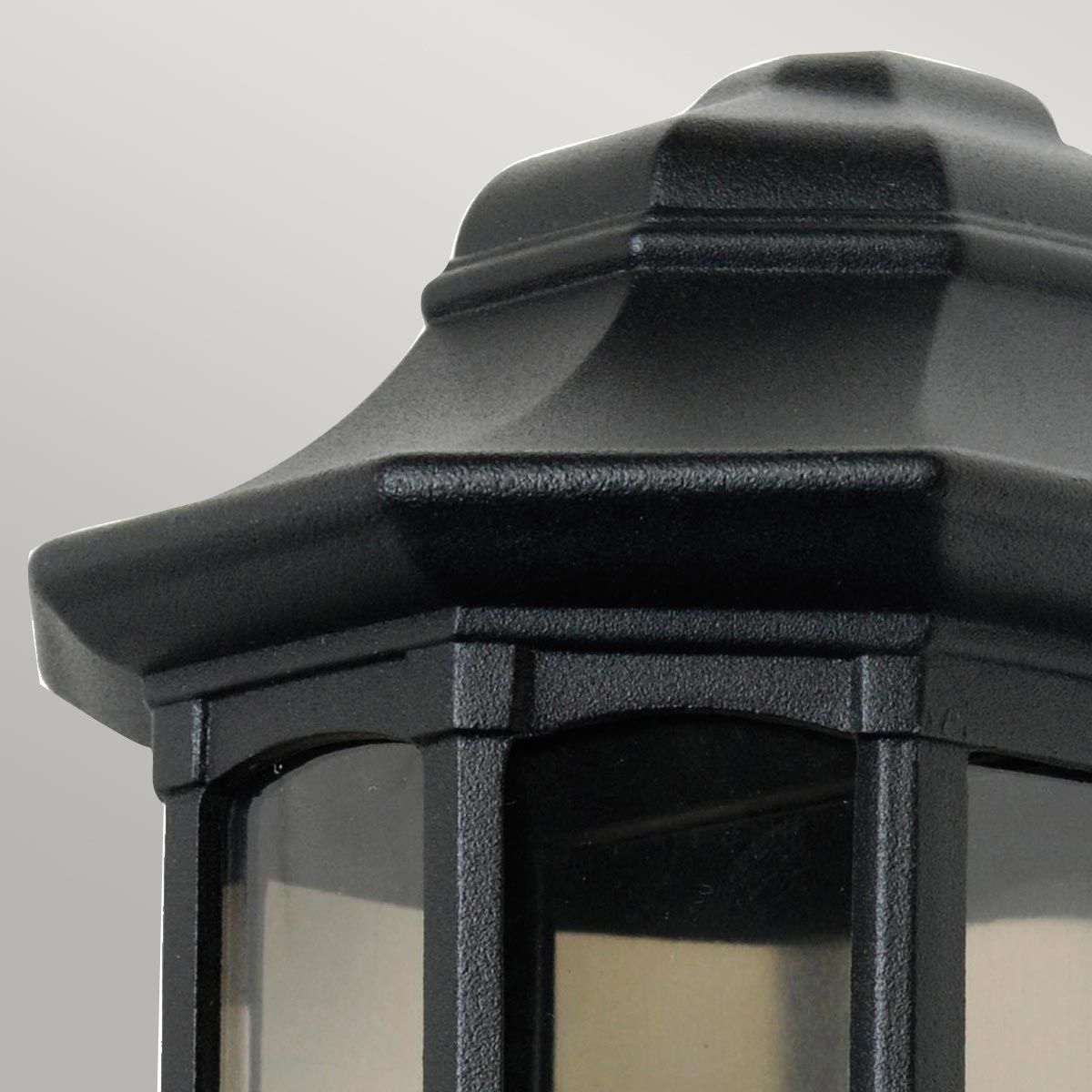 Newbury 1 Light Half Lantern Black