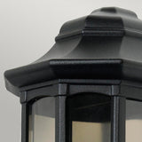 Newbury 1 Light Half Lantern Black