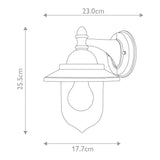 Sandown 1 Light Wall Lantern Black