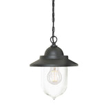 Sandown 1 Light Chain Lantern Black