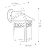 Winchcombe 1 Light Wall Lantern Black/Silver