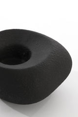 Elegance in Ebony: Alka Ceramics Tealight Holder 16x16x9 cm