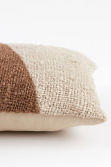 Dark Brown and Beige Rectangular Cushion - 60x30 cm
