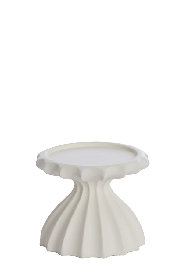 Cream Sidari Candle Holder, 9x7.5 cm