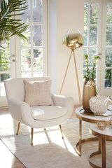 Elegant Gold-Clear Glass Tripod Floor Lamp 146 cm - Mayson Design