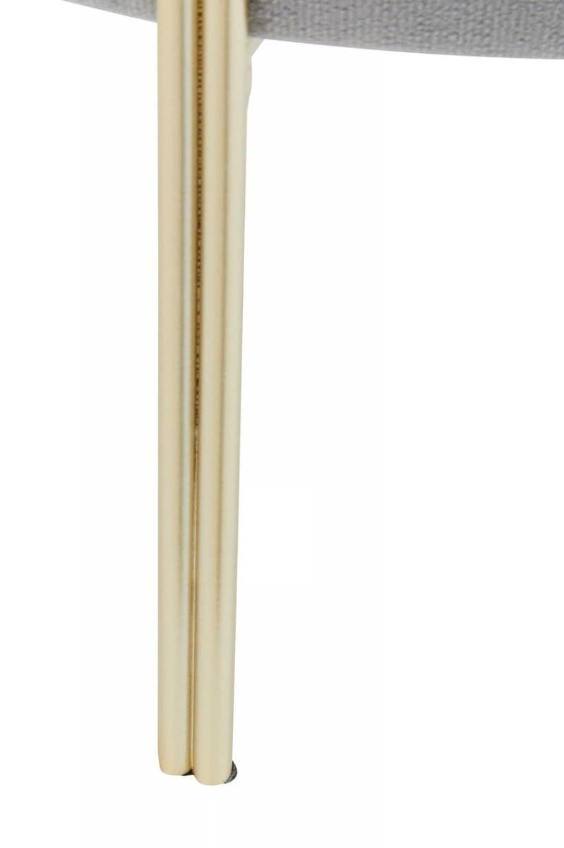 Hayes Round Grey Velvet Stool