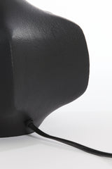 Sleek Matt Black Barrel Lamp Base 19x25 cm