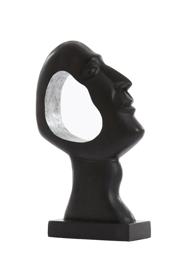 Elegant Black Wooden Ornament 25x9x41 cm - Masimo Matte Finish