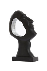 Elegant Black Wooden Ornament 25x9x41 cm - Masimo Matte Finish