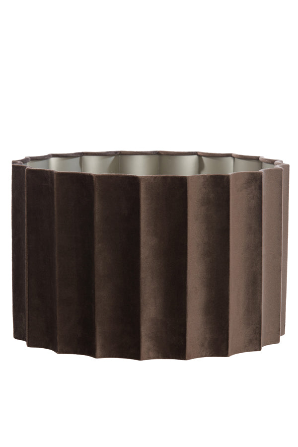 Velvet Dark Brown Cylindrical Shade - 25x40 cm Disli Design