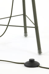 Elegant Tripod Floor Lamp in Dark Green, Ø42x132 cm - Plumeria Design