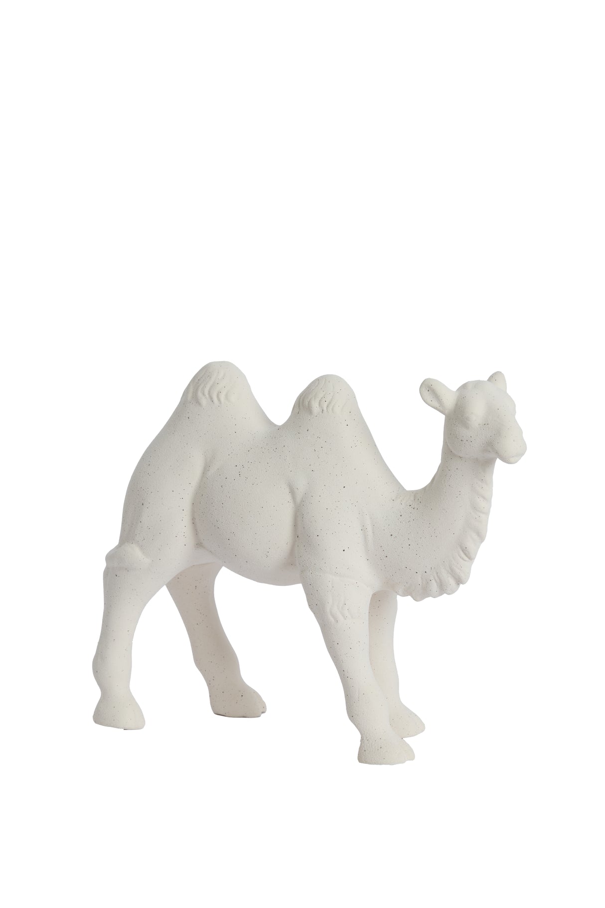 Desert Elegance: Cream Matte Camel Sculpture 31.5x11.5x24 cm