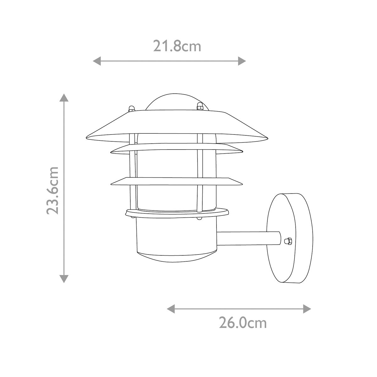 Helsingor Coastal Wall Lantern - Matte Black Finish