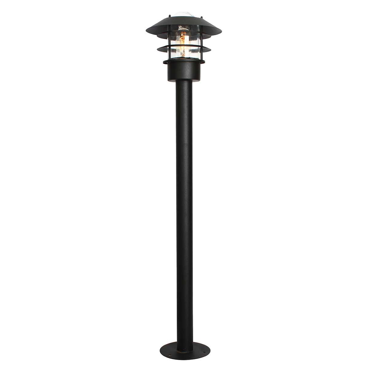 Helsingor Coastal Bollard Lantern - Black Finish