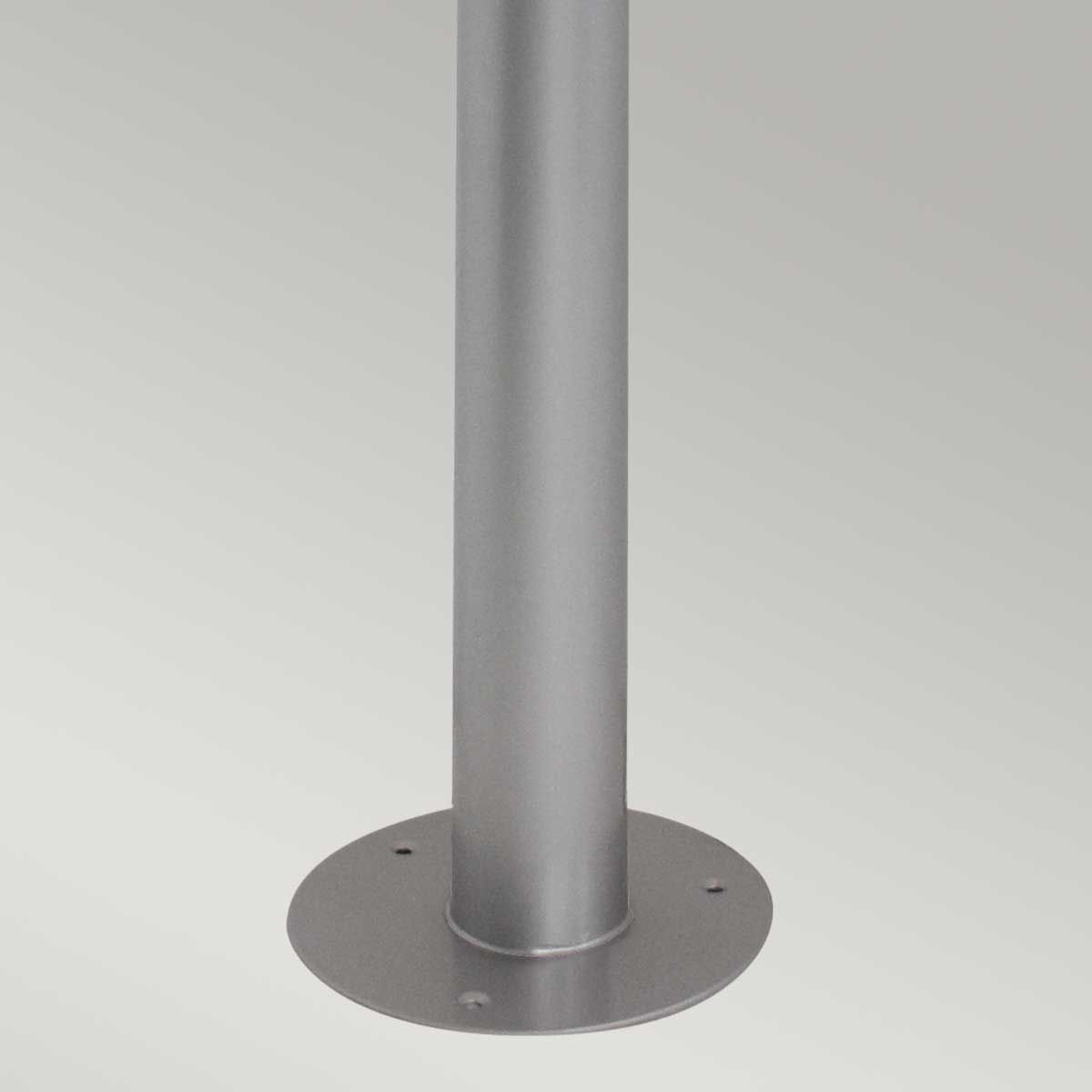 Helsingor Silver Outdoor Bollard Lantern - Sleek Stainless Steel Design