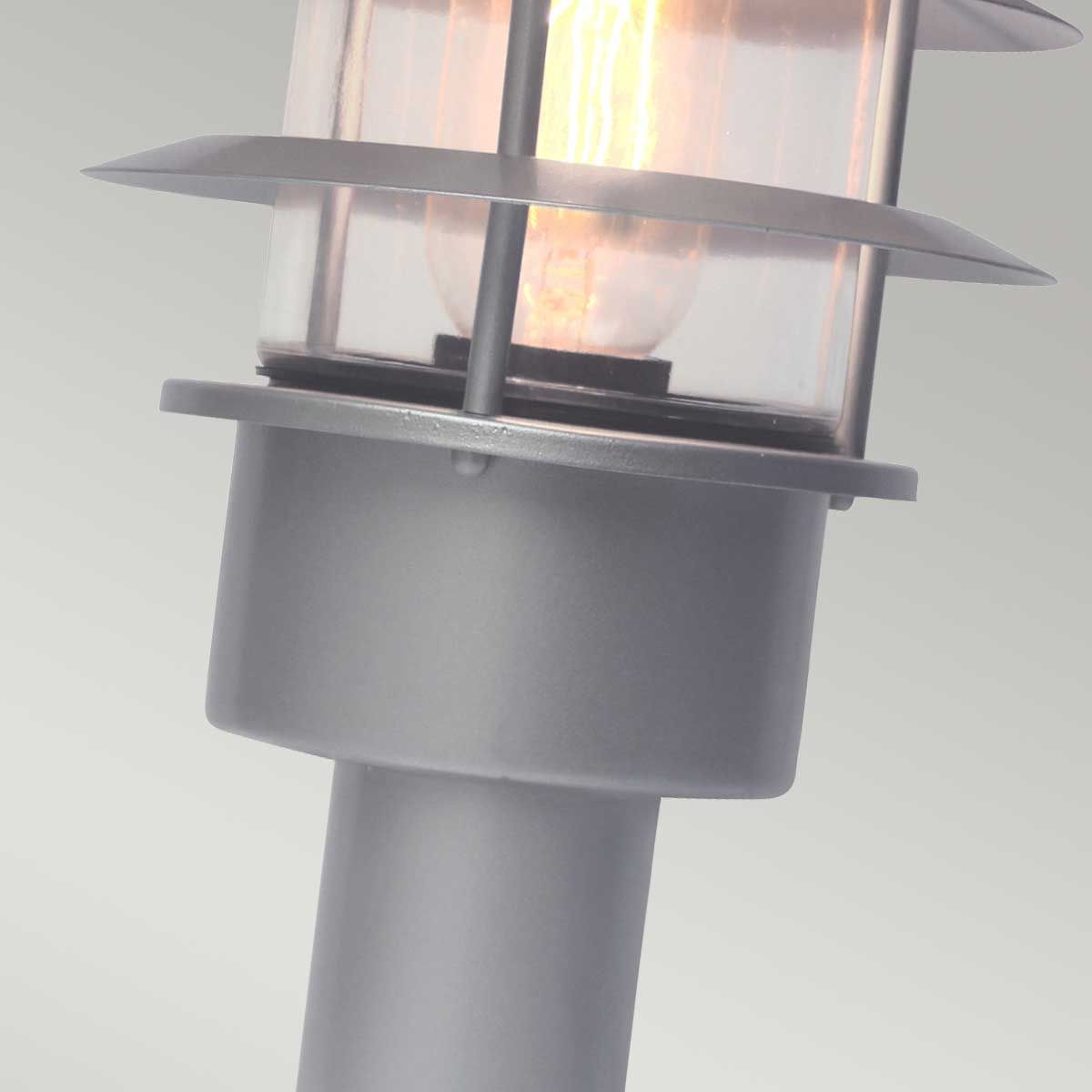 Helsingor Coastal Pedestal Lantern in Stainless Steel Finish