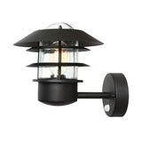 Helsingor Black Wall Lantern with PIR Sensor