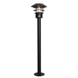 Helsingor 1 Light Bollard Lantern with PIR Black