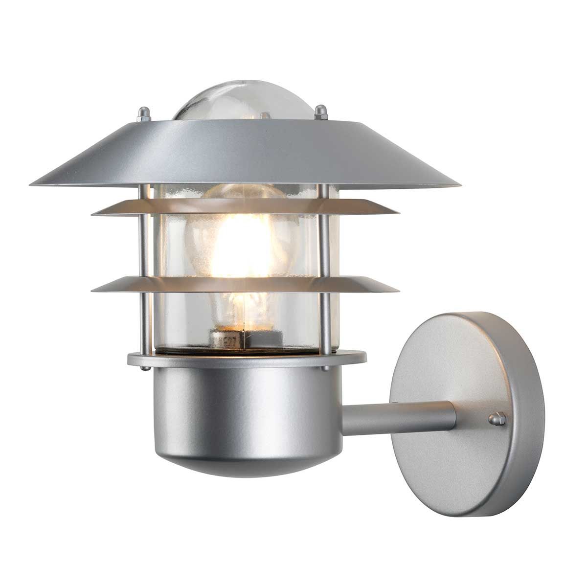 Helsingor Coastal Wall Lantern in Silver Finish