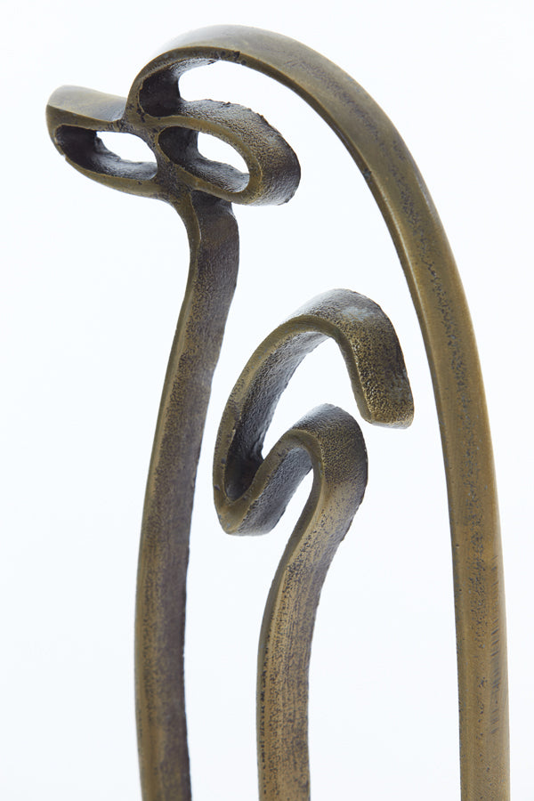 Elegant Bronze Penguin Sculpture on Base - 18x8x47 cm