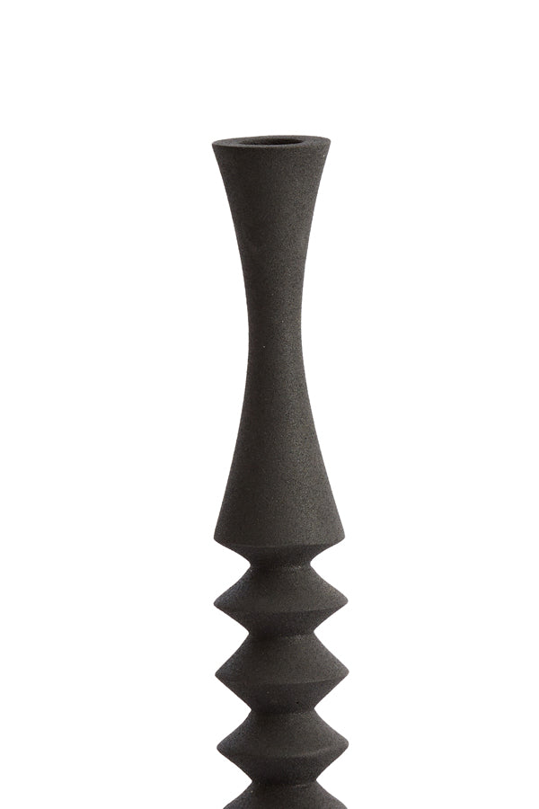 Elegant Matte Black Candle Holder - 10x35 cm Mistry Design