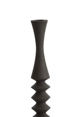 Elegant Matte Black Candle Holder - 10x35 cm Mistry Design