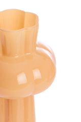 Elegant Peach Glass Vase - 16x35.5 cm