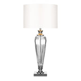 Hinton Table Lamp Polished Chrome Crystal With Shade