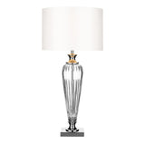 Hinton Table Lamp Polished Chrome Crystal With Shade