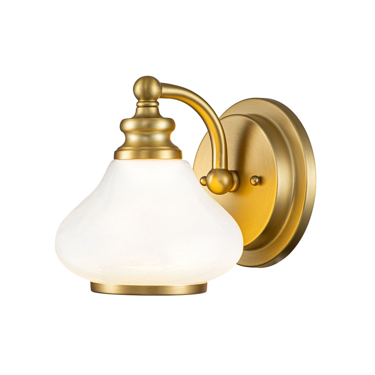 Ainsley Brass Elegance: 1-Light Wall Sconce