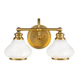 Ainsley Dual Light Fixture in Brushed Brass Finish