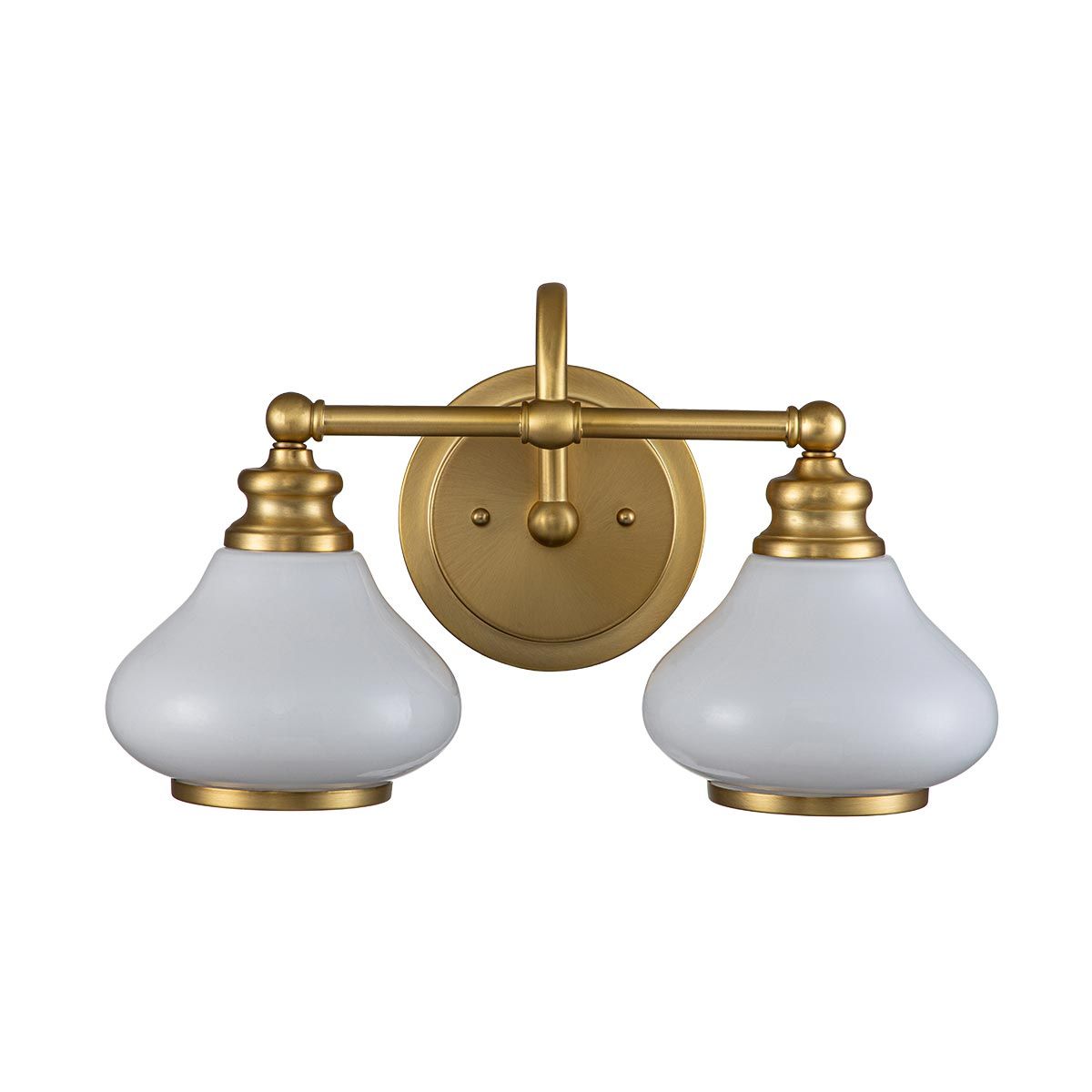 Ainsley Dual Light Fixture in Brushed Brass Finish