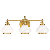 Ainsley Brushed Brass 3-Light Bathroom Wall Fixture