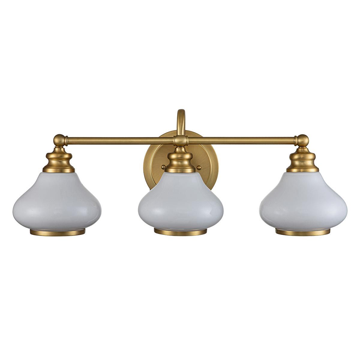 Ainsley Brushed Brass 3-Light Bathroom Wall Fixture