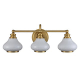 Ainsley Brushed Brass 3-Light Bathroom Wall Fixture