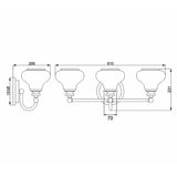 Ainsley Brushed Brass 3-Light Bathroom Wall Fixture