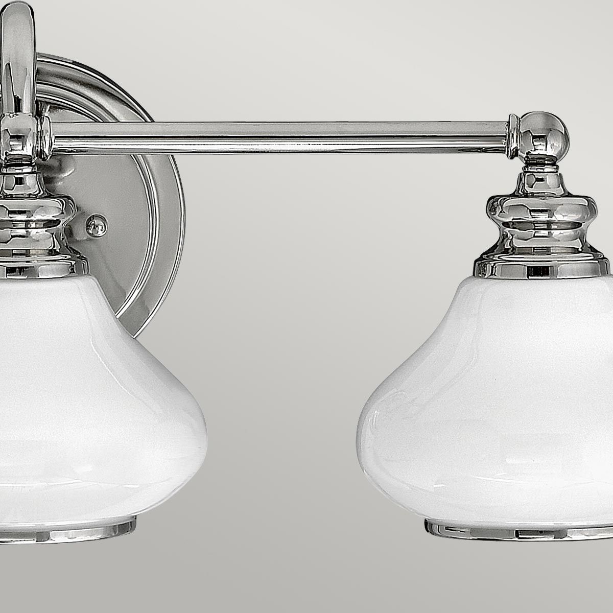 Ainsley Polished Chrome 3-Light Opal Glass Bathroom Wall Fixture