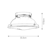 Amelia 2lt Flush Light Polished Chrome