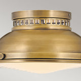 Amelia 2lt Flush Light Heritage Brass