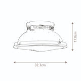 Amelia 2lt Flush Light Buckeye Bronze/Restoration Bronze