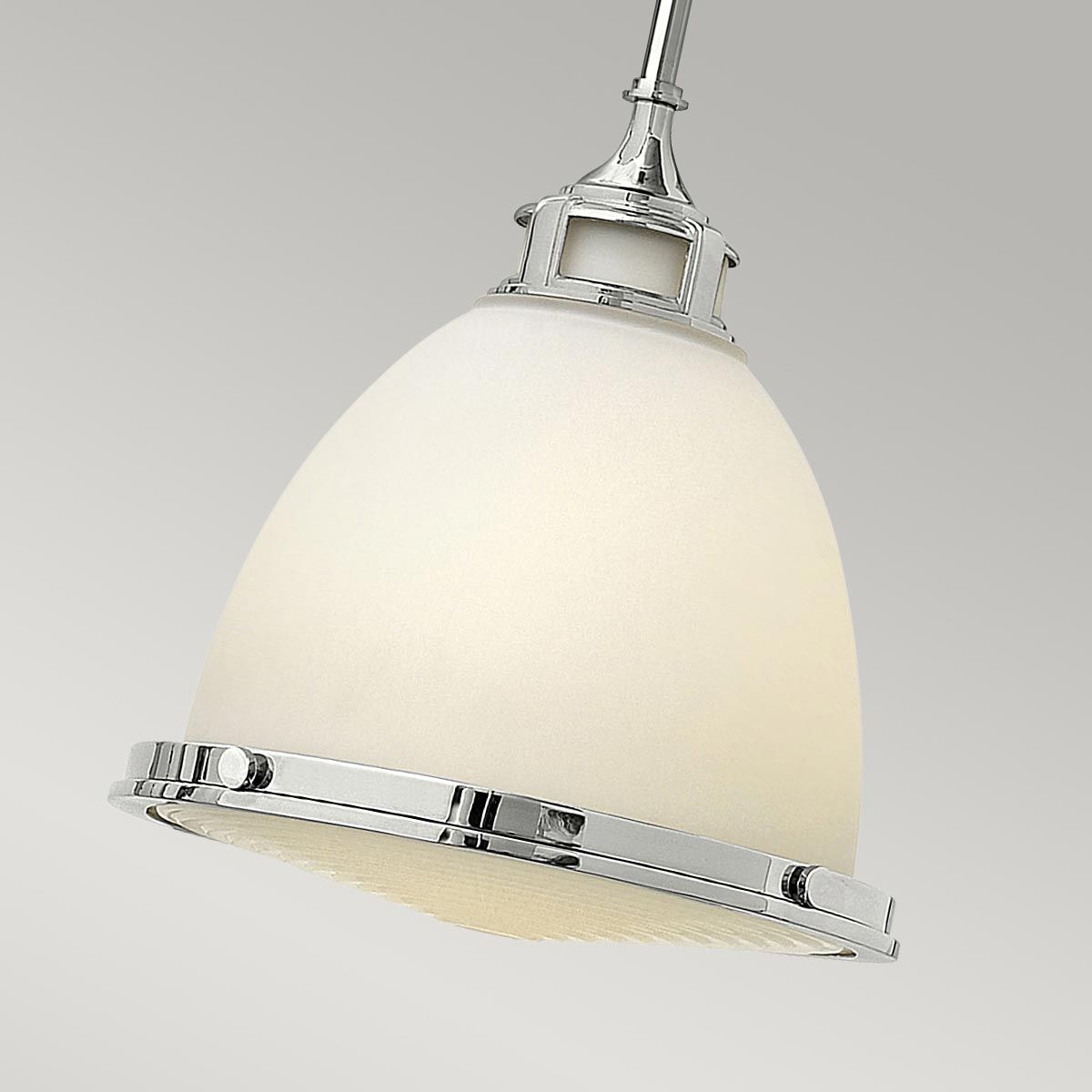Amelia Frost Medium Chrome Pendant Light