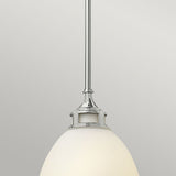 Amelia Frost Medium Chrome Pendant Light