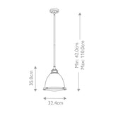 Heritage Brass Amelia Vintage Pendant Light