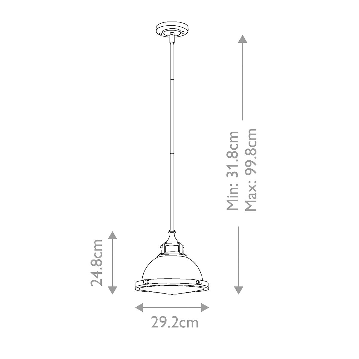 Amelia Heritage Brass Mini Pendant Light